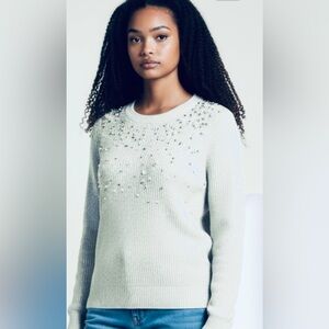 Banana Republic Embellished Pearl Sweater Beaded Small